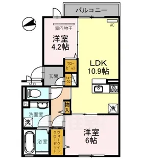 アムール久宝寺【1階】の間取り