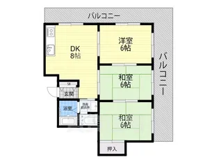コミュニティ平野【4階】の間取り