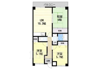 エスポワール大和高田【3階】の間取り