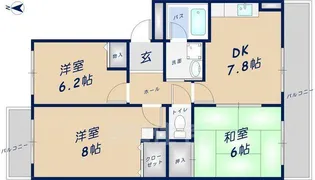 グレイス新大宮【2階】の間取り