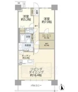 パークホームズLaLa名古屋みなとアクルス【720号室】の間取り