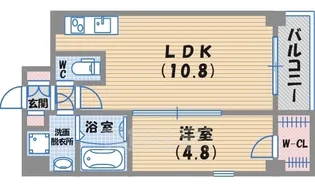 セレニテ甲子園【4階】の間取り