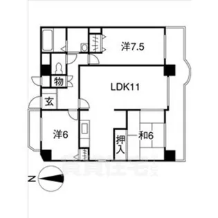 グランフィルドちくさ【8階】の間取り