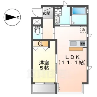エストソレイユ【5階】の間取り