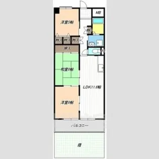 ポートシティ高木2【1階】の間取り