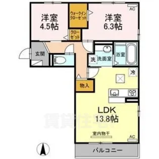 セレーノ古新【1階】の間取り
