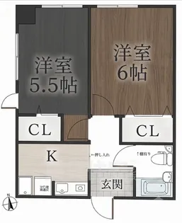 プラウドタワー名駅【5階】の間取り