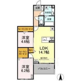 アスティオン いわき【2階】の間取り