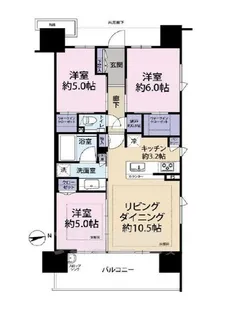 シティテラス尼崎【16階】の間取り