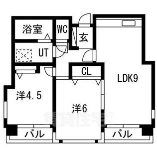 グランディ城見1【4階】の間取り