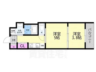 レシオス京都西院【1階】の間取り