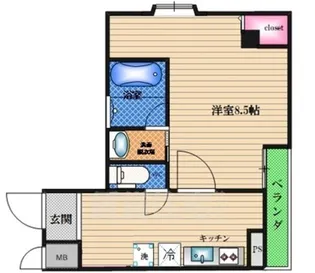 ホープ新北野【2階】の間取り