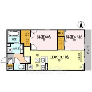 ビギーウエスト【2階】の間取り