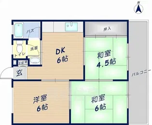 コーポ飯島【2階】の間取り
