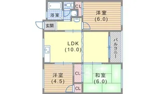 御崎北ビル【10階】の間取り