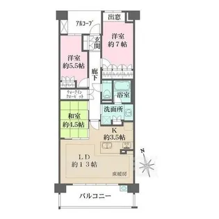 ザ・パークハウス池下 305定借5年エアコン残置ネット業者指定有【3階】の間取り