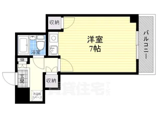 フロントリバー東難波【6階】の間取り