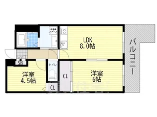 ライオンズマンション新大阪第6【15階】の間取り
