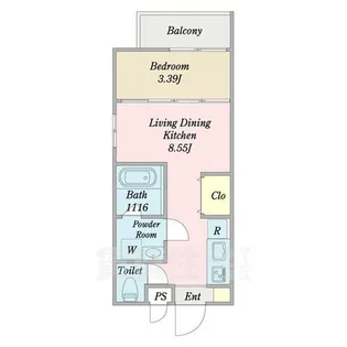 MOVE中村公園GRANDE【2階】の間取り