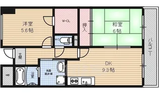 ベルメゾン堺【6階】の間取り