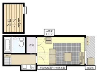 さんわ樟葉【205号室】の間取り