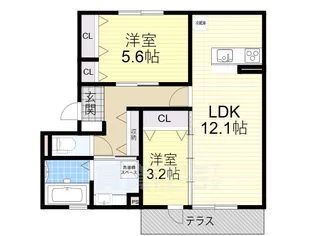 エスポワール老原【2階】の間取り