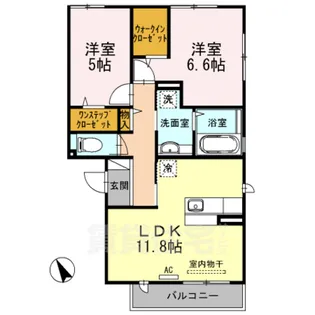 クレール【2階】の間取り