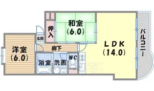 エスポアール西宮北口II【1階】の間取り