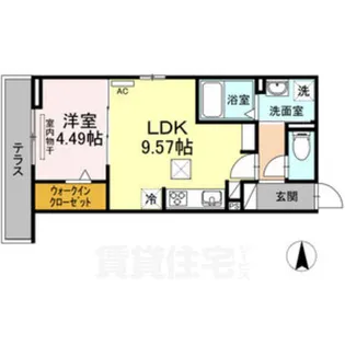 エスポワール星崎【1階】の間取り