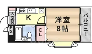 アパルト四天王寺2【5階】の間取り