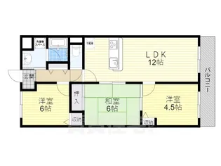 サニーコート上野芝【202号室】の間取り