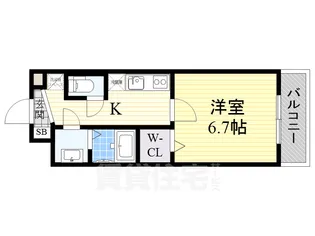 ルミエール久宝寺2【2階】の間取り