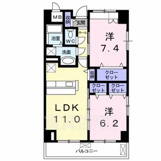 プレシオール小幡【7階】の間取り