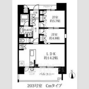 グランパセオ名駅那古野【3階】の間取り