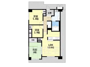 シャルマンコーポ桜井2【6階】の間取り