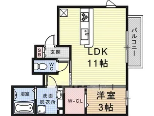 アイドミール【1階】の間取り