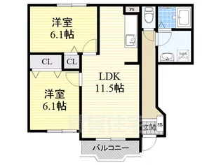 グランデュール【1階】の間取り