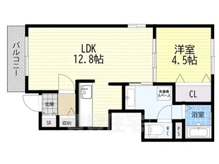 コーポ桜【1階】の間取り