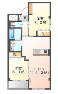 ラ・ルーチェ【2階】の間取り