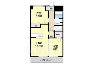 サンビレッジNARA【2階】の間取り