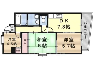 ネオ・デンクマール1号館【2階】の間取り