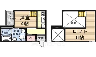 クラスティーネヴィラ尼崎【2階】の間取り