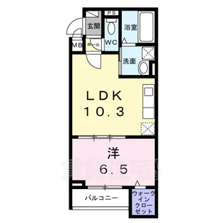 カーサモデルノ南摂津【2階】の間取り
