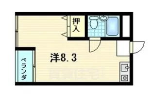 バドワール墨染【2階】の間取り