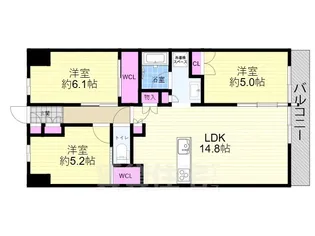 シティテラス神崎川駅前【3階】の間取り