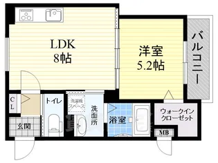 ラモーナ東本町1【2階】の間取り