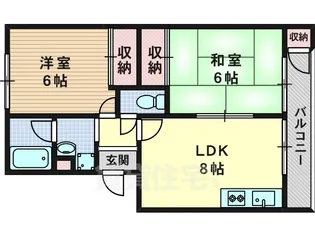 シャトレーヌ桂・A棟【2階】の間取り