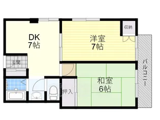 第2ハピネスマンション【2階】の間取り
