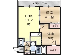 ステラウッド野中2【2階】の間取り
