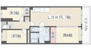 アーバンドエル杁中【9階】の間取り